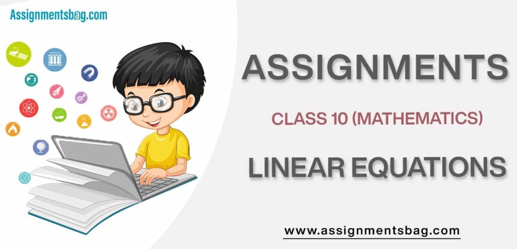 Assignments For Class 10 Mathematics Linear Equations