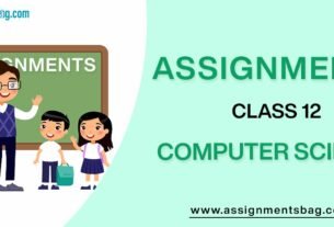 Assignments For Class 12 Computer Science