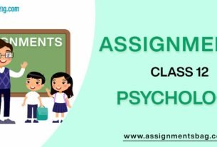 Assignments For Class 12 Psychology