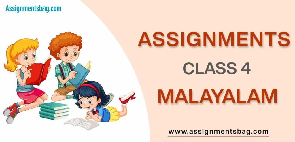 Assignments For Class 4 Malayalam