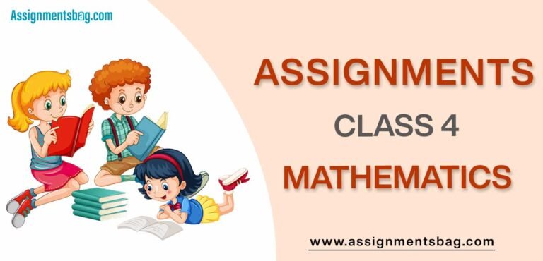 maths assignment for class 4 cbse