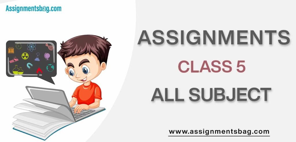 Assignments For Class 5 all subject