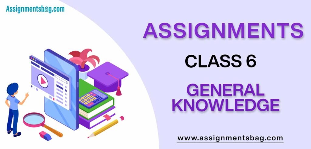 Assignments For Class 6 General Knowledge