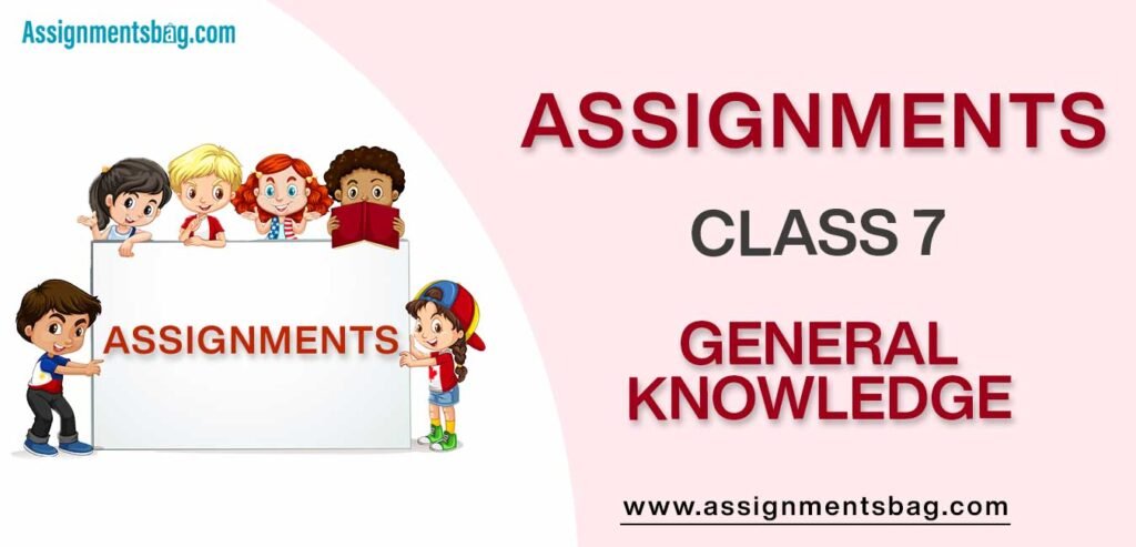 Assignments For Class 7 General Knowledge