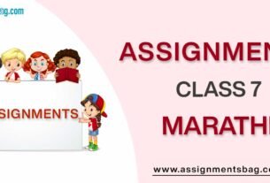 Assignments For Class 7 Marathi