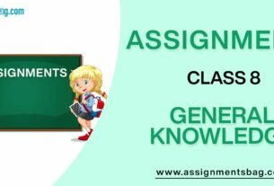Assignments For Class 8 General Knowledg