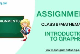 Assignments For Class 8 Mathematics Introduction To Graphs