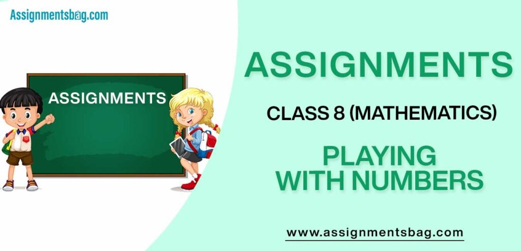 Assignments For Class 8 Mathematics Playing With Numbers