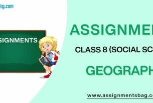 Assignments For Class 8 Social Science Geography