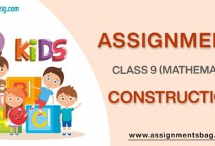 Assignments For Class 9 Mathematics Constructions