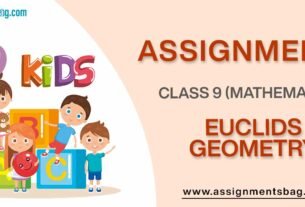 Assignments For Class 9 Mathematics Euclids Geometry