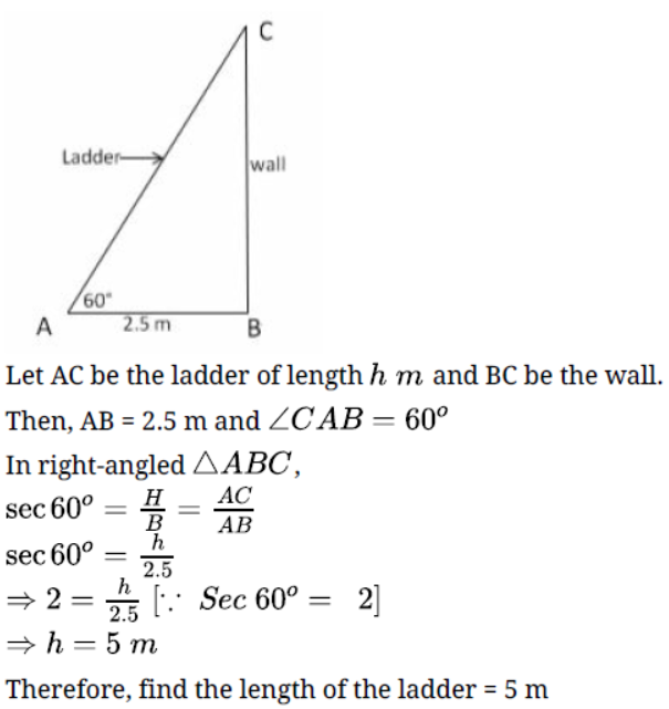 Assignments For Class 10 Mathematics Applications Of Trigonometry