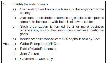 Private Public and Global Enterprises Revision Notes