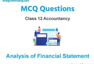 MCQ Questions Chapter 4 Analysis of Financial Statement Class 12 Accountancy