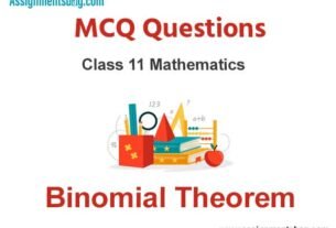 MCQ Questions Chapter 8 Binomial Theorem Class 11 Mathematics