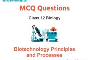 MCQ Questions Chapter 11 Biotechnology Principles and Processes Class 12 Biology