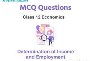 MCQ Questions Chapter 10 Determination of Income and Employment Class 12 Economics