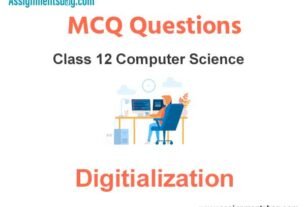 MCQ Questions Chapter 6 Digitialization Class 12 Computer Science