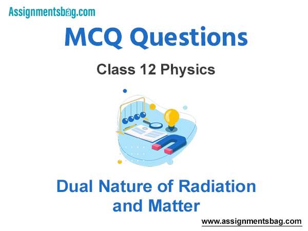 MCQ Questions Chapter 11 Dual Nature of Radiation and Matter Class 12 Physics
