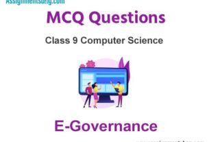 MCQ Questions Chapter 7 E-Governance Class 9 Computer Science