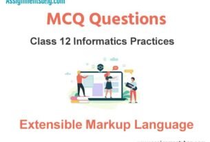 MCQ Questions Chapter 8 Extensible Markup Language MCQs Class 12 Informatics Practices