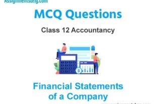 MCQ Questions Chapter 3 Financial Statements of a Company Class 12 Accountancy