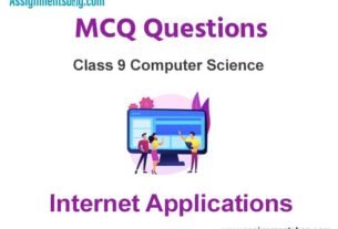 MCQ Questions Chapter 6 Internet Applications Class 9 Computer Science