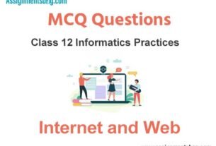 MCQ Questions Chapter 5 Internet and Web MCQs Class 12 Informatics Practices