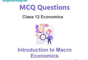 MCQ Questions Chapter 7 Introduction to Macro Economics Class 12 Economics