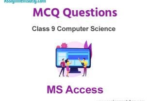 MCQ Questions Chapter 5 MS Access Class 9 Computer Science