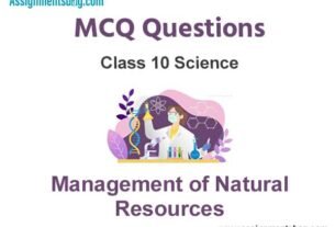 MCQ Questions Chapter 16 Management of Natural Resources Class 10 Science