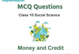 MCQ Questions Chapter 3 Money and Credit Class 10 Social Science
