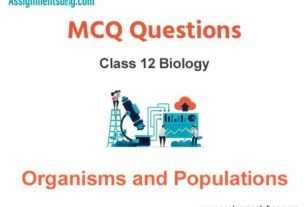 MCQ Questions Chapter 13 Organisms and Populations Class 12 Biology