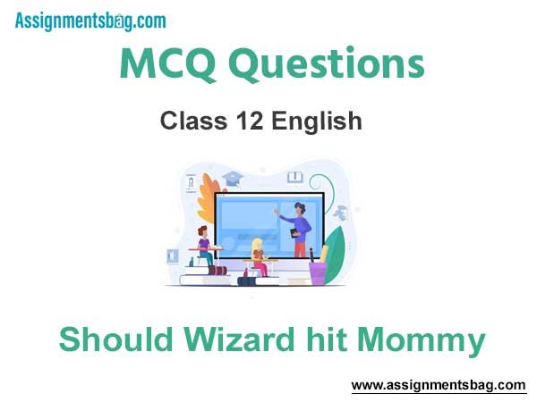 MCQ Questions Chapter 5 Should Wizard hit Mommy Class 12 English