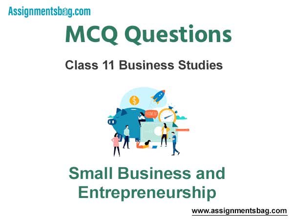 MCQ Questions Chapter 9 Small Business and Entrepreneurship Class 11 Business Studies