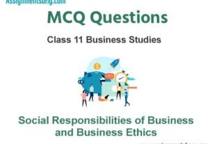 MCQ Questions Chapter 6 Social Responsibilities of Business and Business Ethics Class 11 Business Studies
