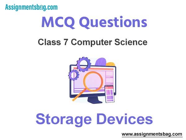 MCQ Questions Chapter 1 Storage Devicesr Class 7 Computer Science