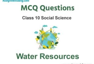 MCQ Questions Chapter 3 Water Resources Class 10 Social Science