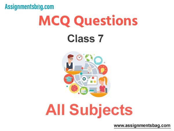 MCQ Questions With Answers Class 7