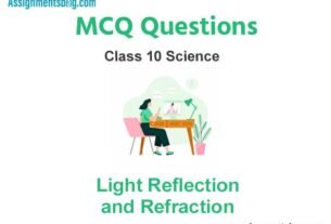light reflection and refraction class 10 mcq