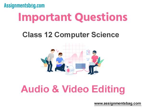 Audio & Video Editing Class 12 Computer Science Important Questions
