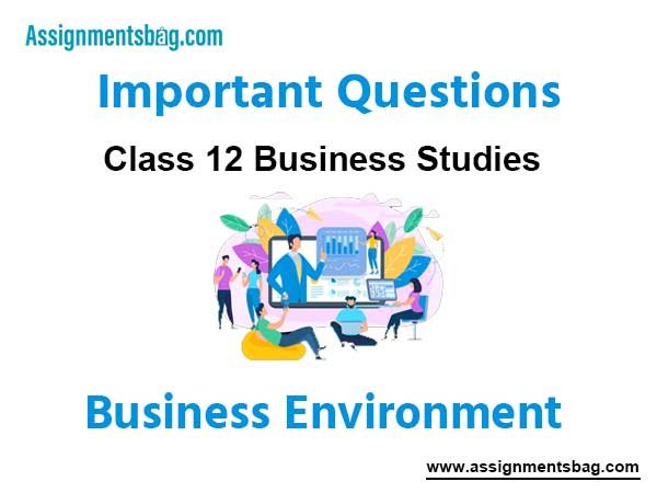 Business Environment Class 12 Business Studies Important Questions
