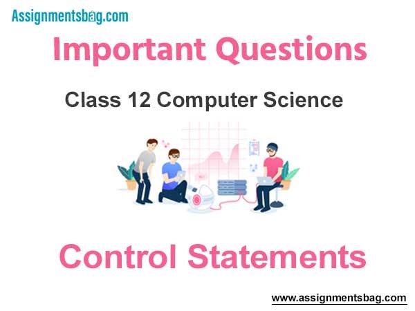 Control Statements Class 12 Computer Science Important Questions