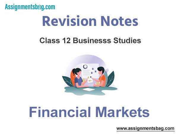 Financial Markets Revision Notes