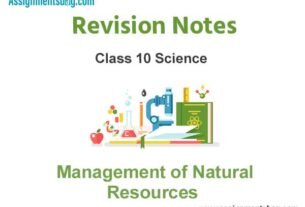 Management of Natural Resources Class 10 Science Revision Notes