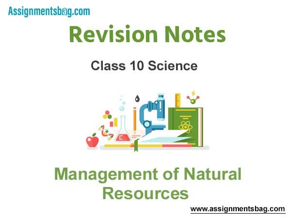Management of Natural Resources Class 10 Science Revision Notes