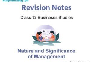 Nature and Significance of Business Revision Notes