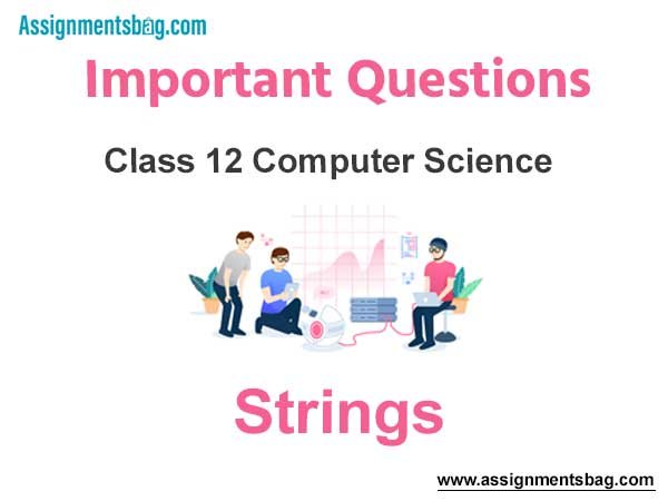 Strings Class 12 Computer Science Important Questions