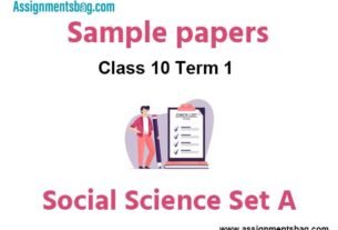 CBSE Class 10 Social Science Sample Paper