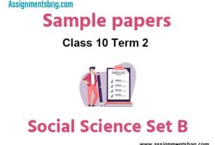 CBSE Class 10 Social Science Term 2 Sample Paper Set B